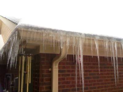 Ice Dams That Caused Ceiling Drywall Damage