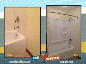 Bathtub remodel wood rot damage bathroom ProMaster Handyman Home Repair Cincinnati