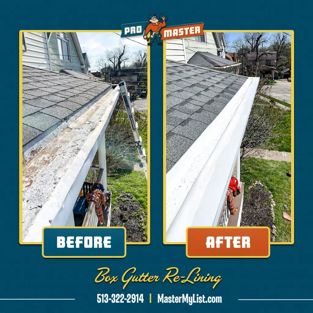 Our box gutter lining system vastly improves the look and function of box gutters.