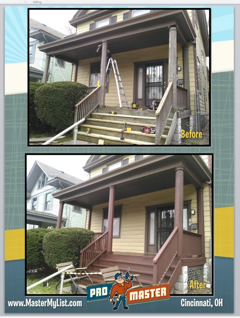 porch-repair-promaster-home repair-cincinnati-ohio-oh