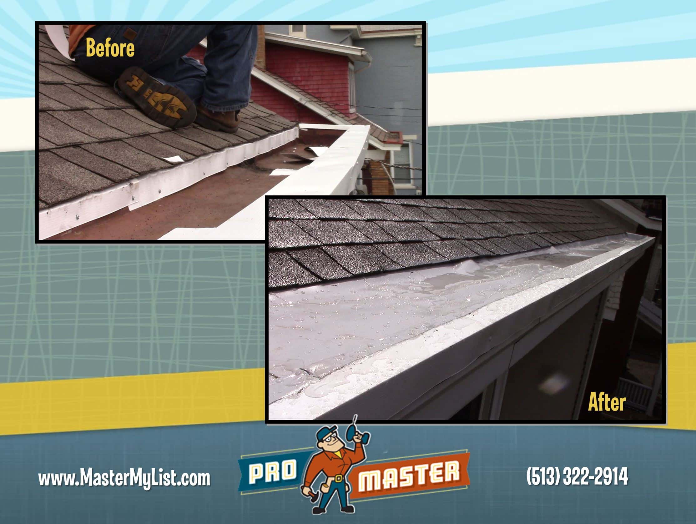 Box Gutter Lining Before/After ProMaster Home Repair & Handyman