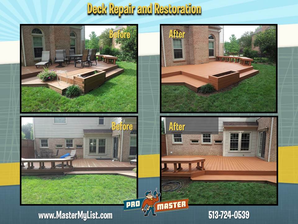 deck restoration rebuild install refinish remodel outdoor improvement carpentry home repair and handyman services in cincinnati OH