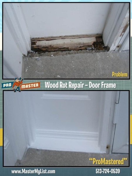 Door Frame Wood Rot Repair - ProMaster Cincinnati