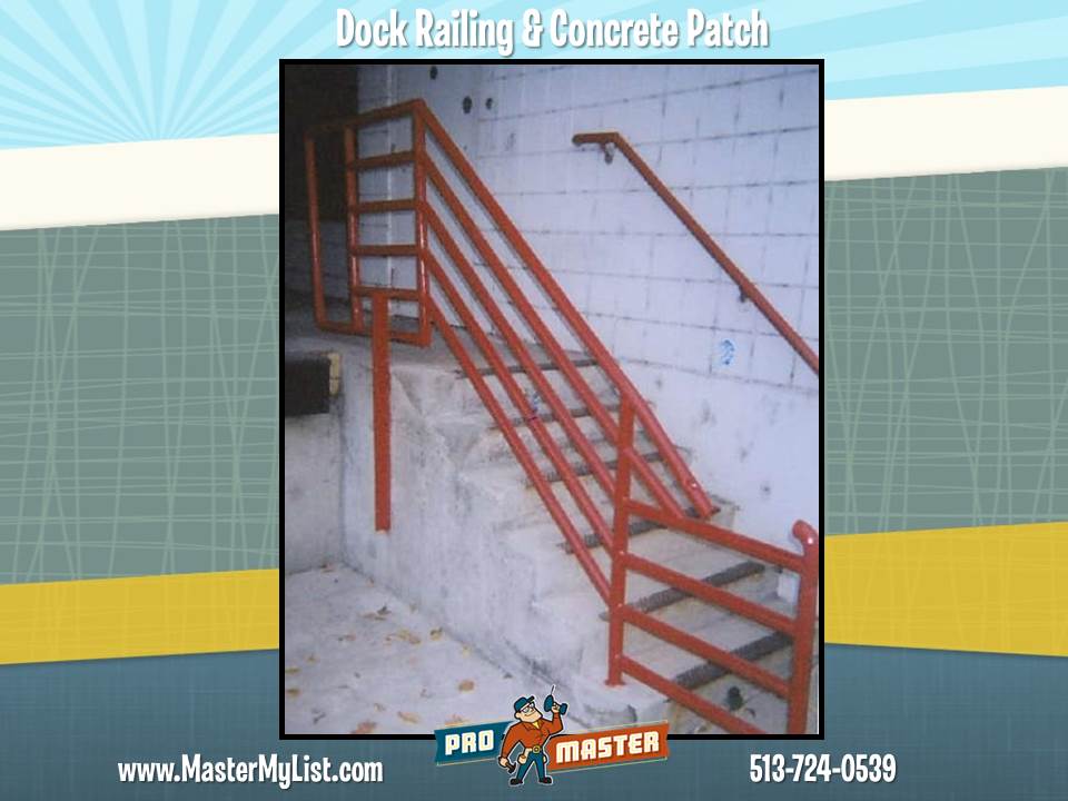 Repaired dock stairs