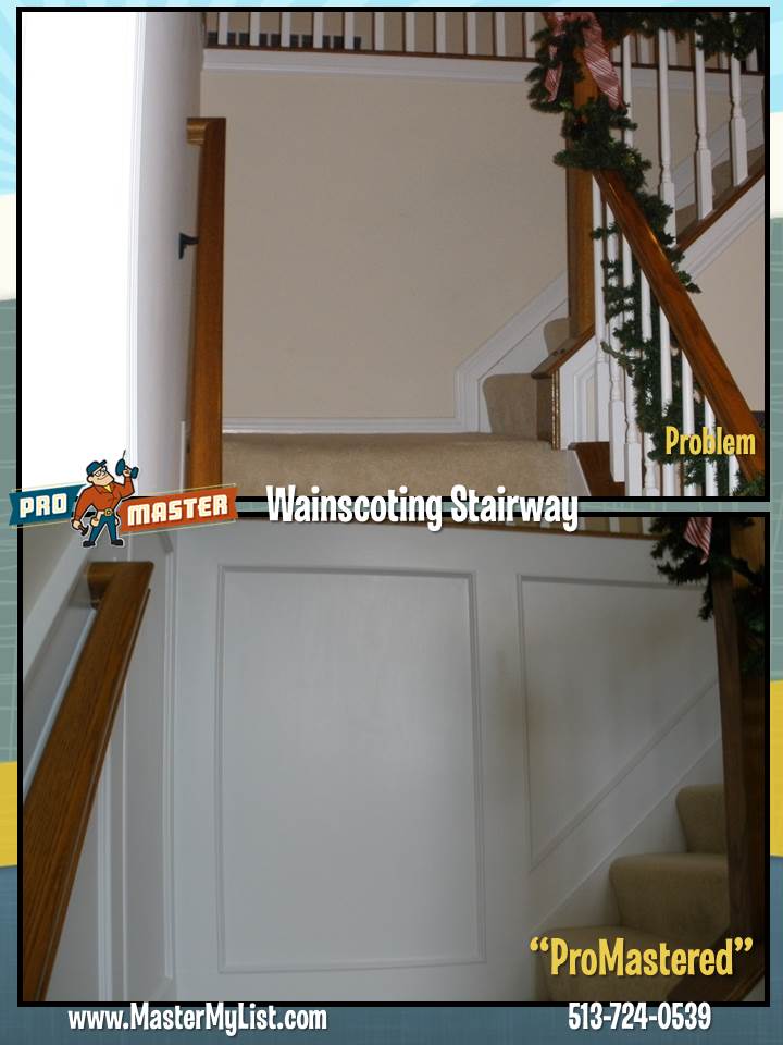 Wainscoting on Stairwell