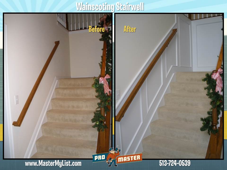 Wainscoting on Stairwell