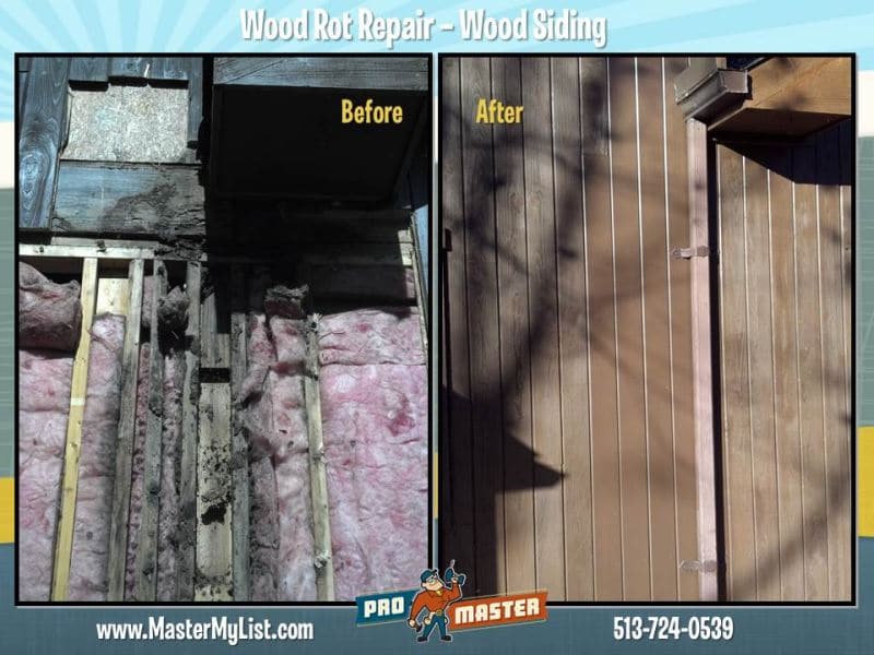 Wood Siding Rot Repair Promaster Cincinnati