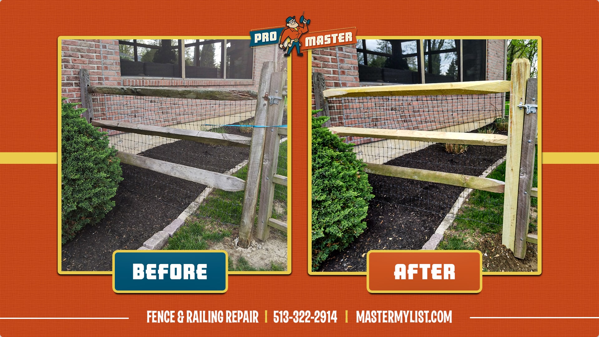 wood fence rebuild install replace outdoor home repair and handyman services in cincinnati OH