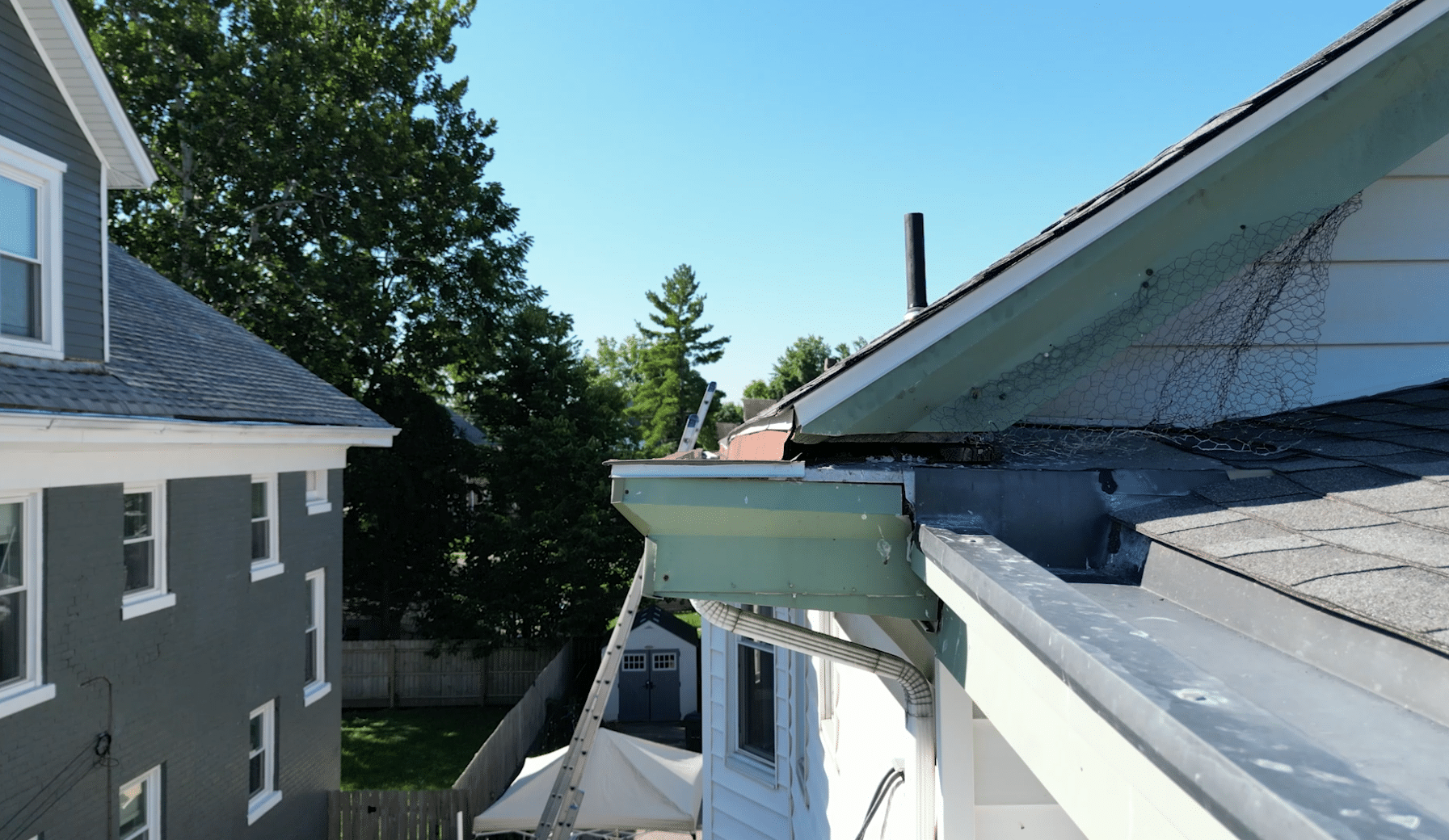 Profile view of a box gutter in Cincinnati, OH