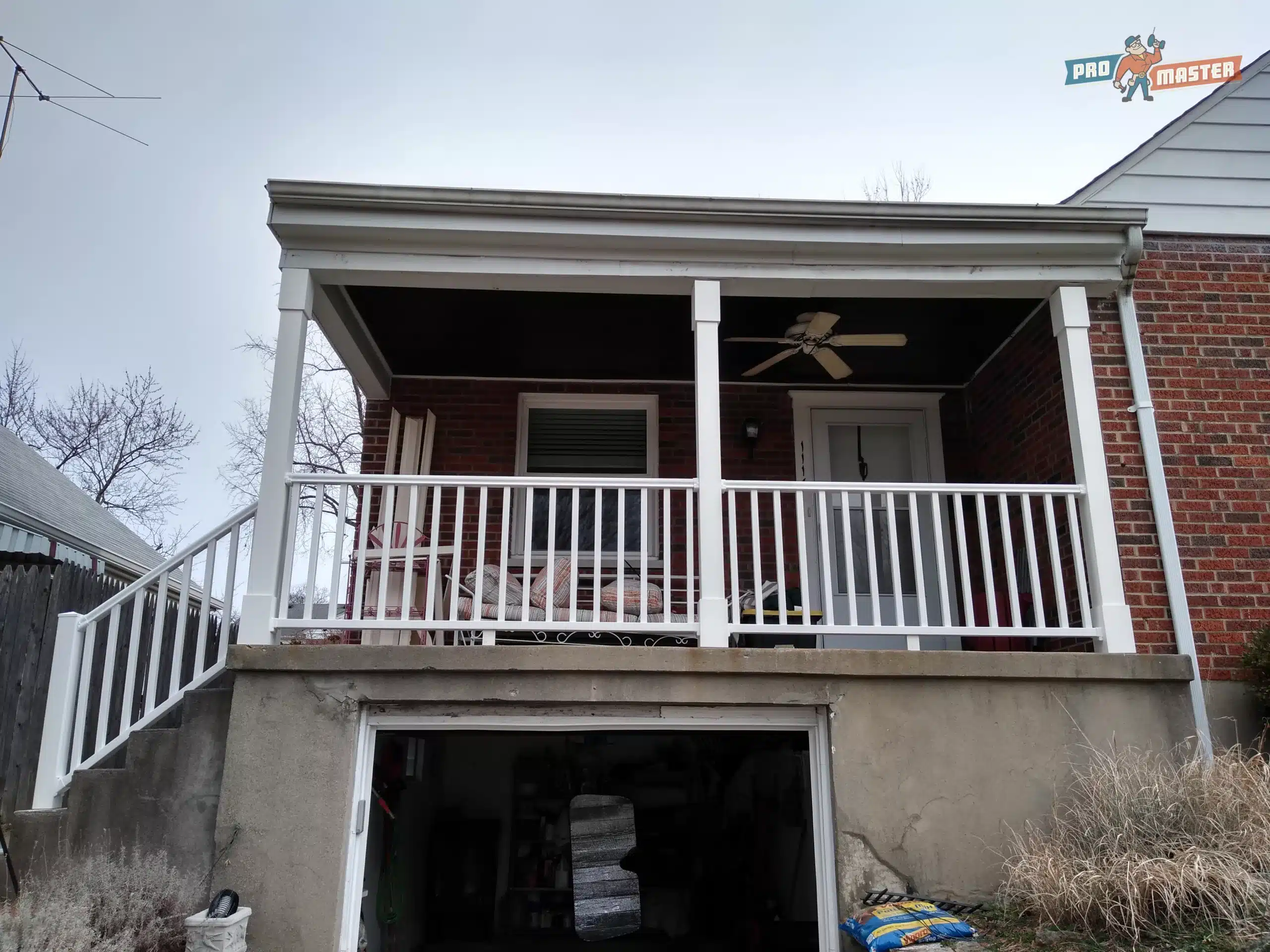 Front porch railing repair outdoor handyman services in cincinnati OH