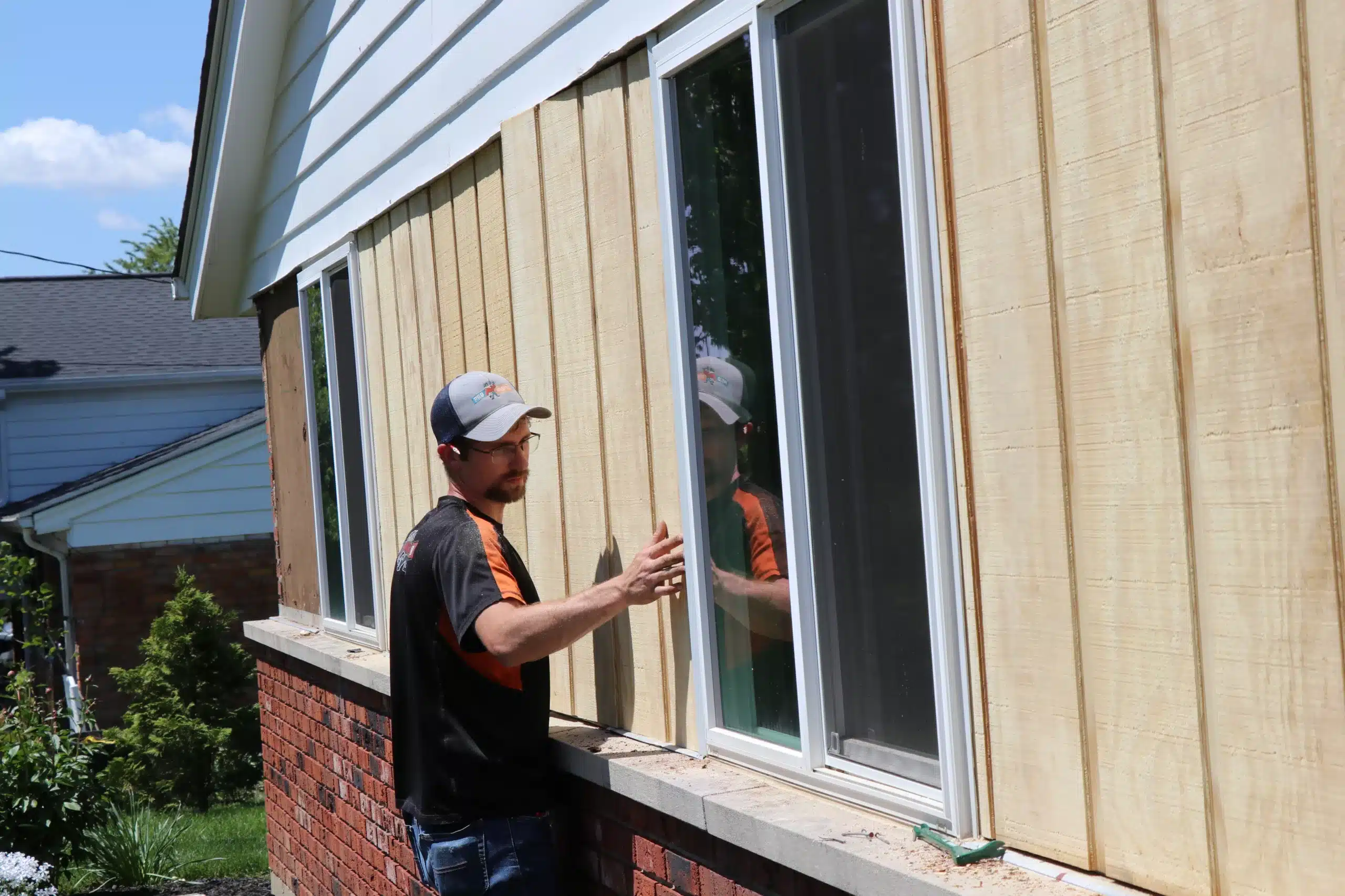 Water-damaged wood siding repair