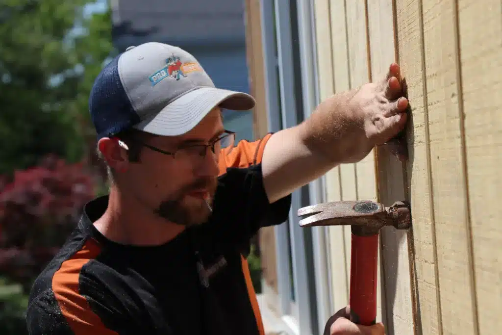 ProMaster installs new wood siding