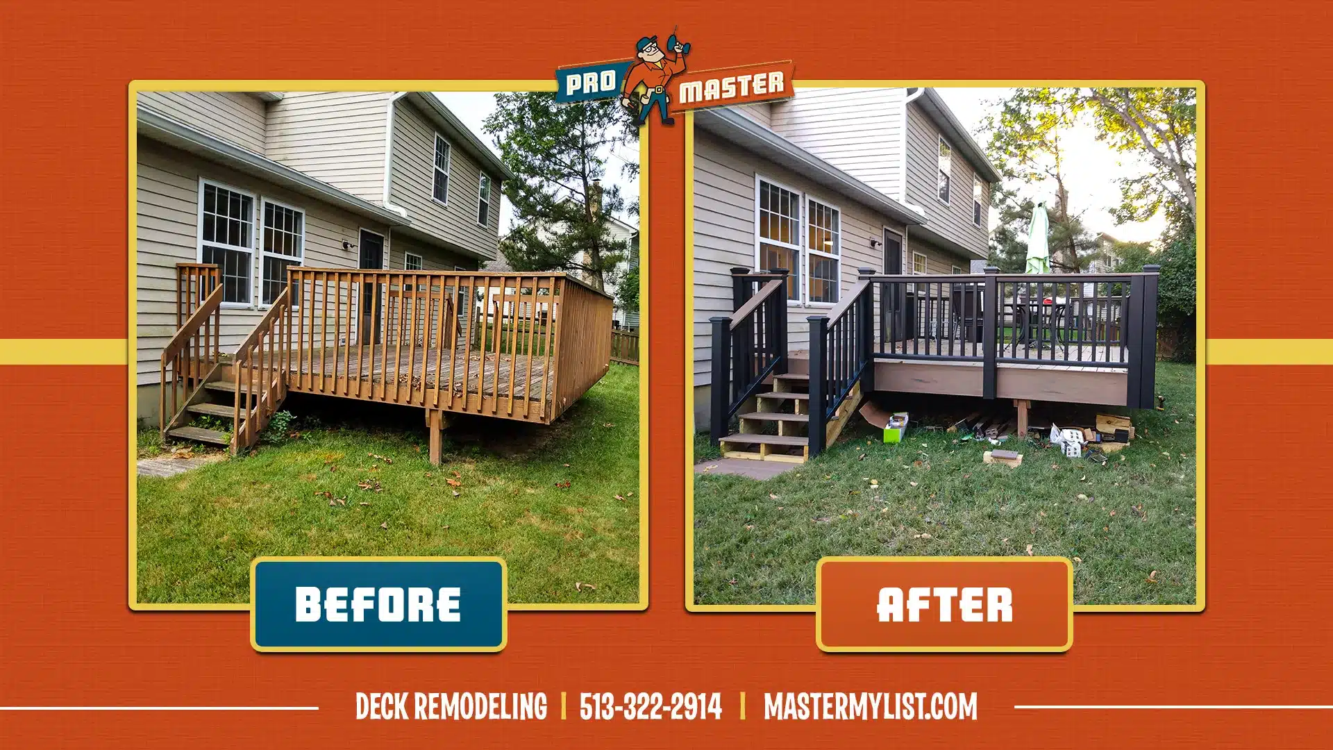 deck rebuild remodel handyman services in cincinnati OH