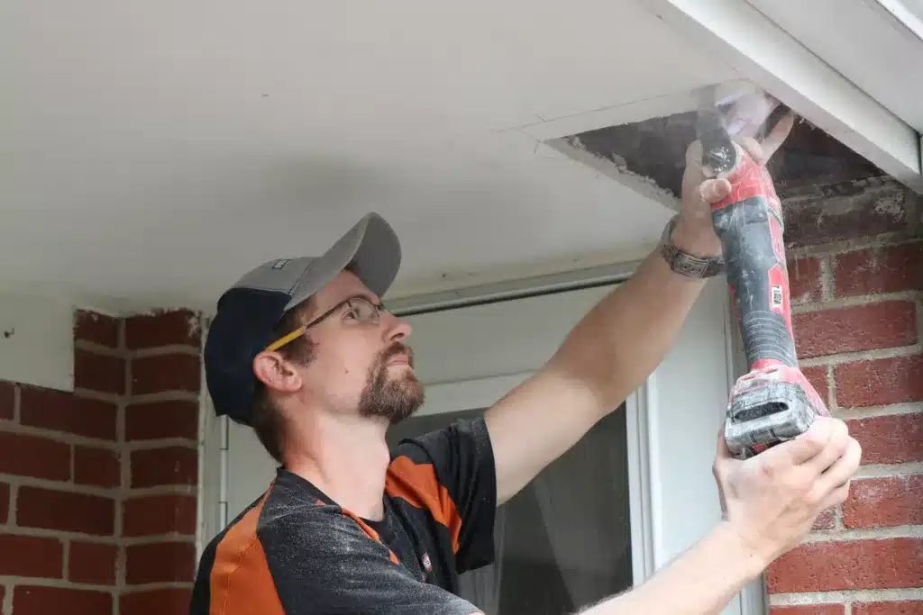 porch ceiling repair