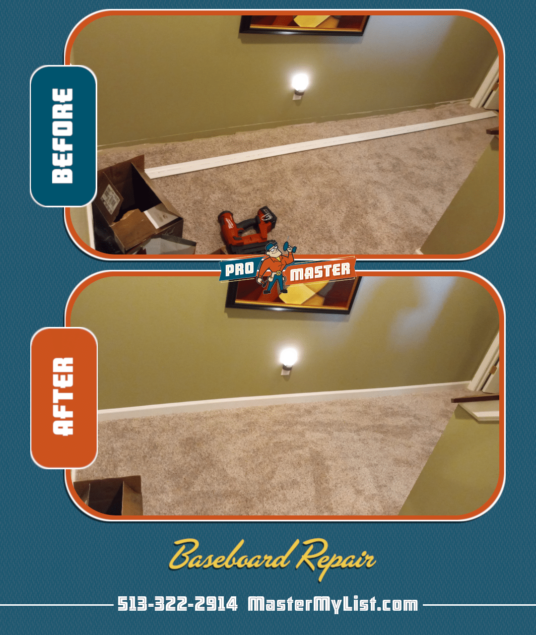 floor wall baseboard repair replace
