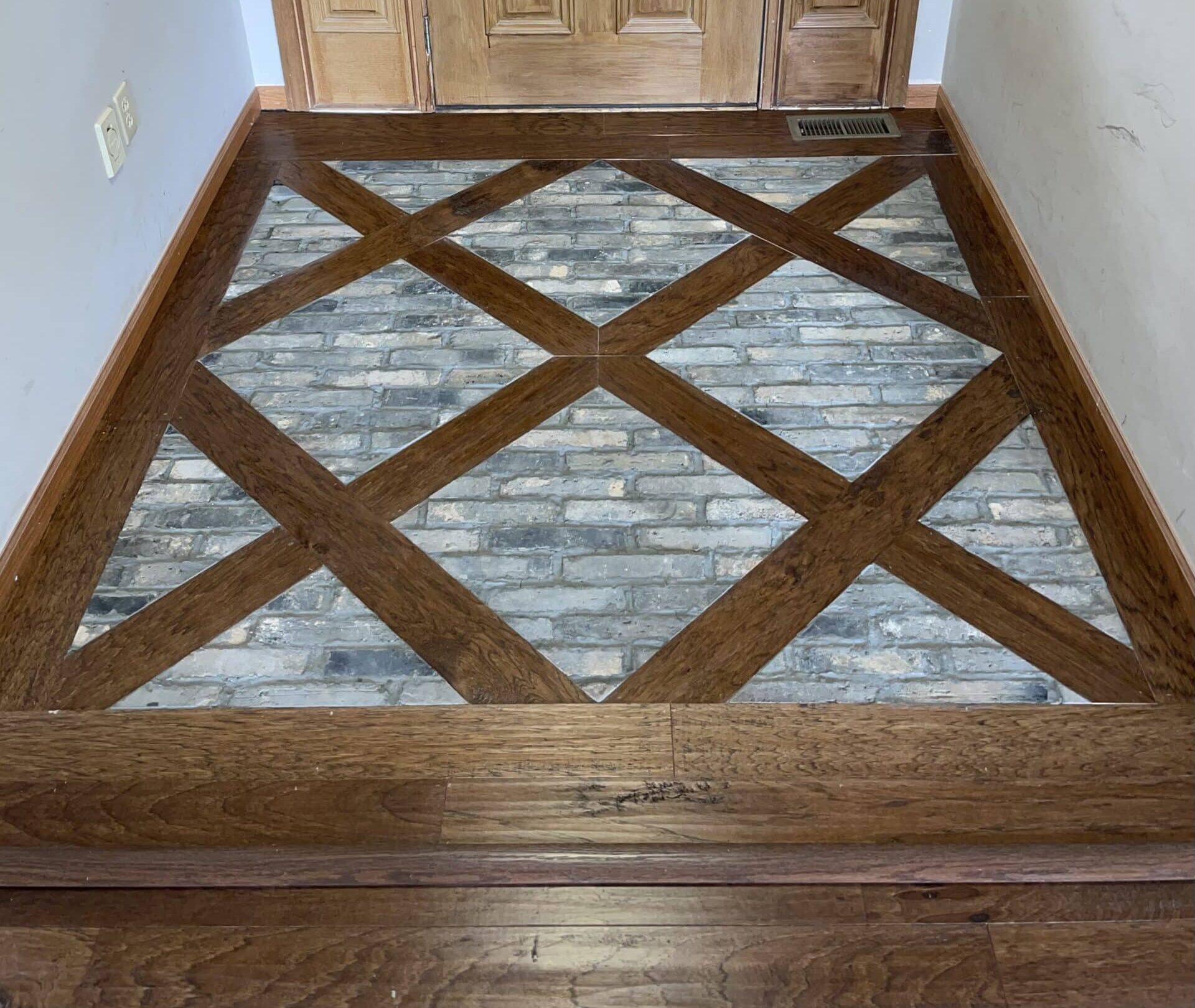 entry textured flooring install